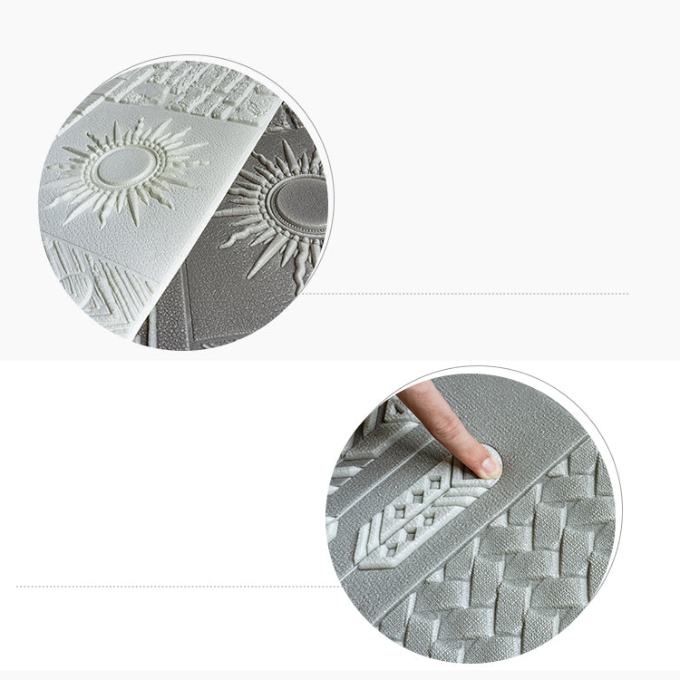 Lisslune | Peel and Stick Wall Ceiling 3D Embossed Wall Covering with Waterproof