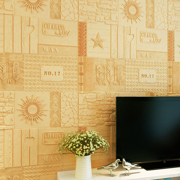 Lisslune | Peel and Stick Wall Ceiling 3D Embossed Wall Covering with Waterproof