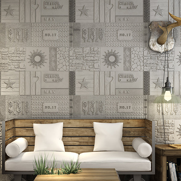 Lisslune | Peel and Stick Wall Ceiling 3D Embossed Wall Covering with Waterproof