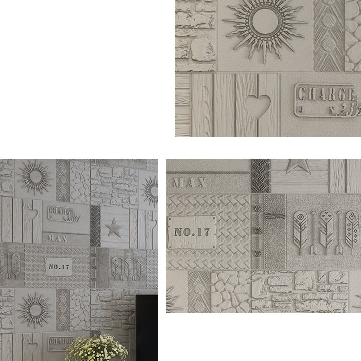 Lisslune | Peel and Stick Wall Ceiling 3D Embossed Wall Covering with Waterproof