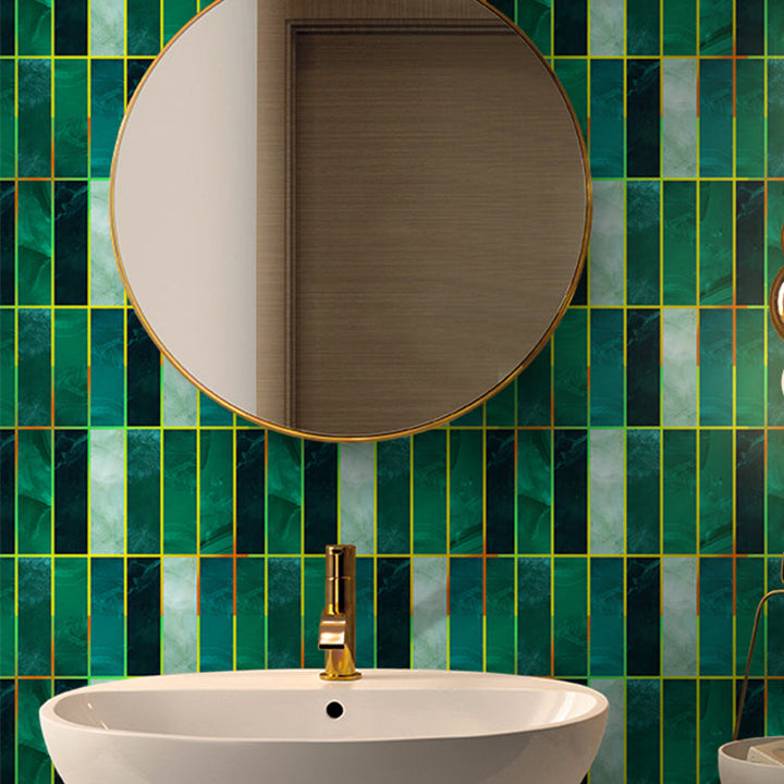 Lisslune | Polygon Peel and Stick Splash Guard Tile PVC Mosaic Peel and Stick Tile for the Kitchen