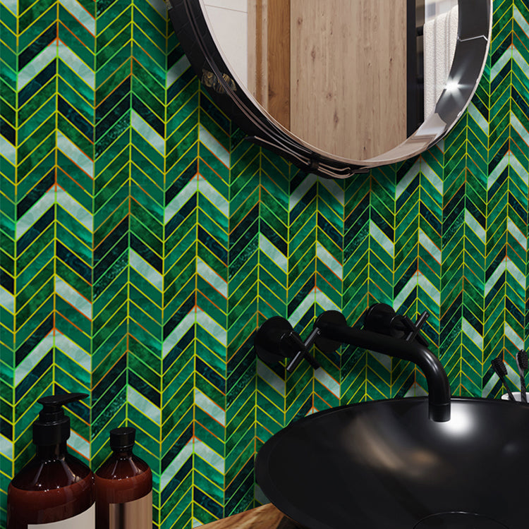 Lisslune | Polygon Peel and Stick Splash Guard Tile PVC Mosaic Peel and Stick Tile for the Kitchen