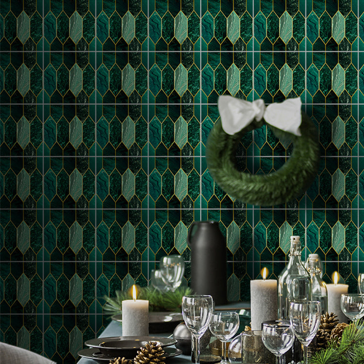 Lisslune | Polygon Peel and Stick Splash Guard Tile PVC Mosaic Peel and Stick Tile for the Kitchen