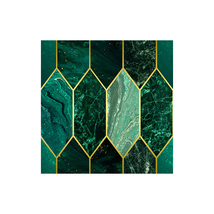 Lisslune | Polygon Peel and Stick Splash Guard Tile PVC Mosaic Peel and Stick Tile for the Kitchen