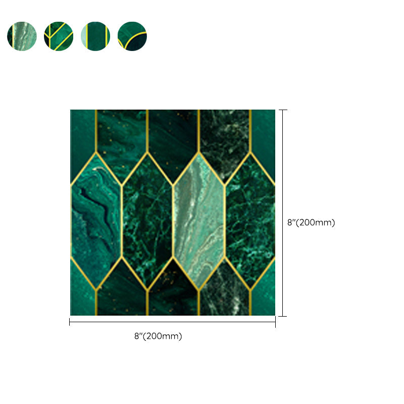 Lisslune | Polygon Peel and Stick Splash Guard Tile PVC Mosaic Peel and Stick Tile for the Kitchen