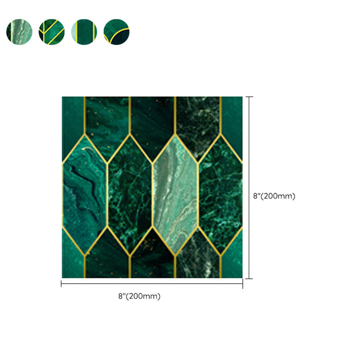Lisslune | Polygon Peel and Stick Splash Guard Tile PVC Mosaic Peel and Stick Tile for the Kitchen