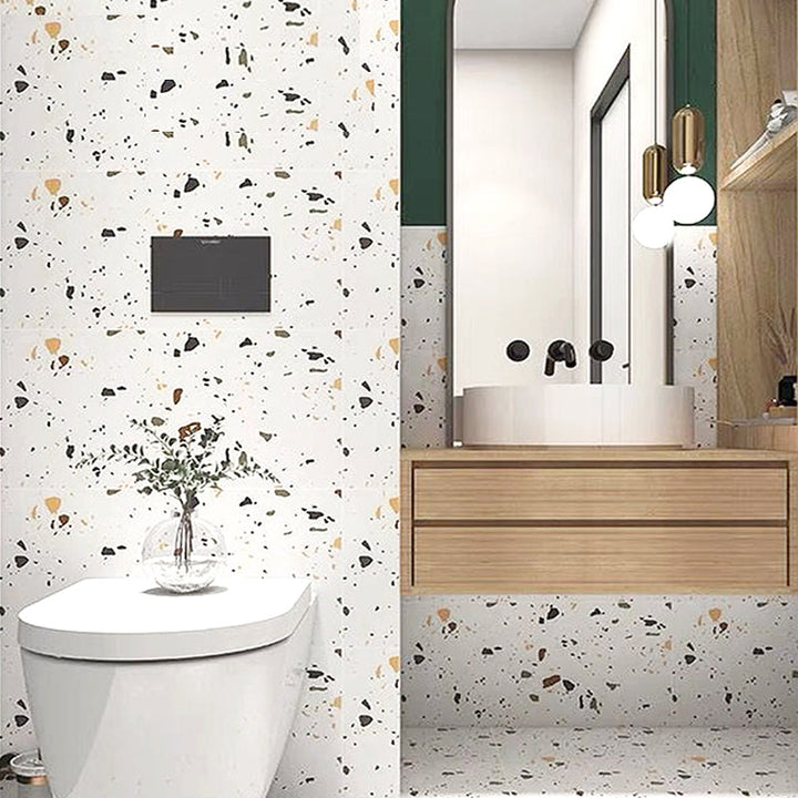 Lisslune | Polygon Peel and Stick Back Wall Tile PVC Smooth Peel and Stick Tile for Kitchen