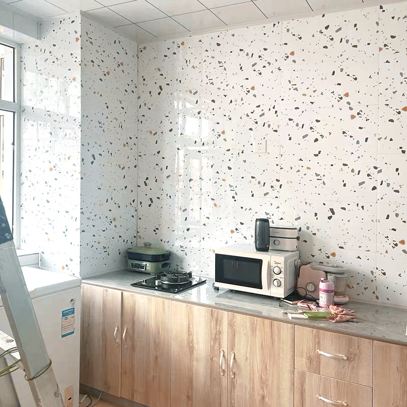 Lisslune | Polygon Peel and Stick Back Wall Tile PVC Smooth Peel and Stick Tile for Kitchen