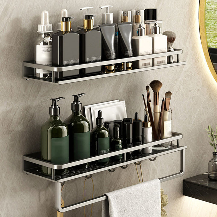 Lisslune | Minimalism Matte Metal Bathroom Accessories Set Modern Bathroom Shelf