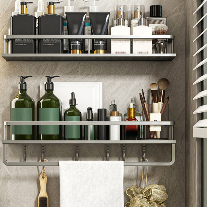 Lisslune | Minimalism Matte Metal Bathroom Accessories Set Modern Bathroom Shelf