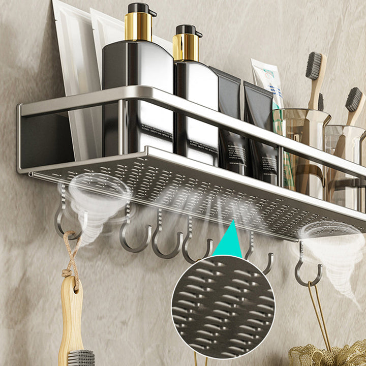 Lisslune | Minimalism Matte Metal Bathroom Accessories Set Modern Bathroom Shelf