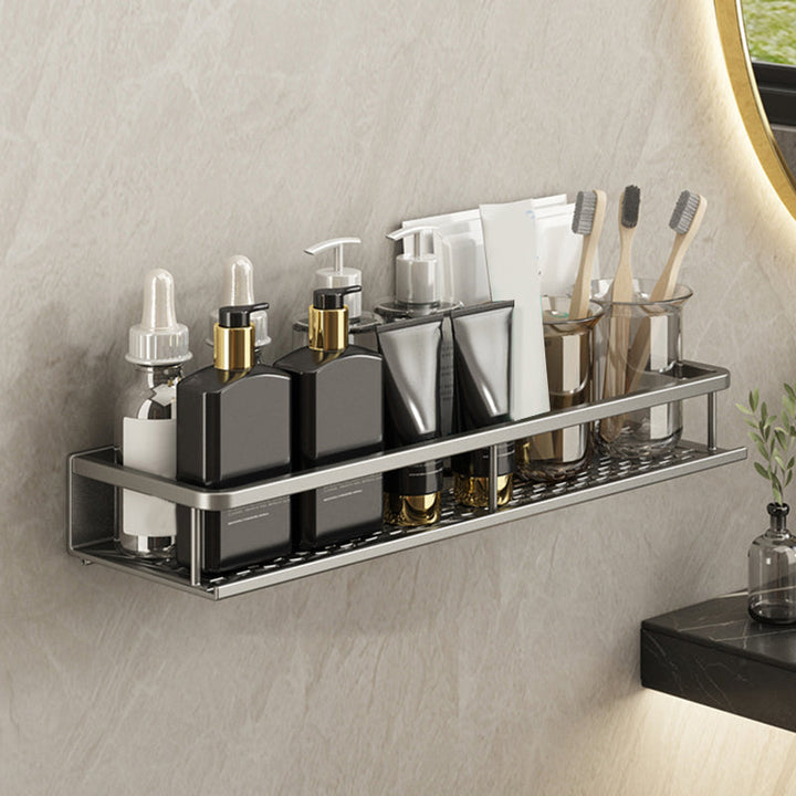 Lisslune | Minimalism Matte Metal Bathroom Accessories Set Modern Bathroom Shelf