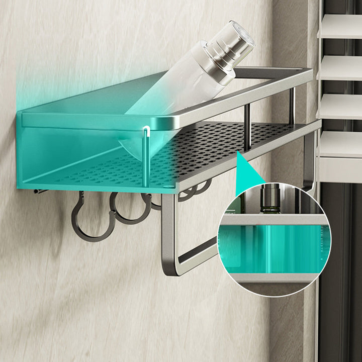 Lisslune | Minimalism Matte Metal Bathroom Accessories Set Modern Bathroom Shelf