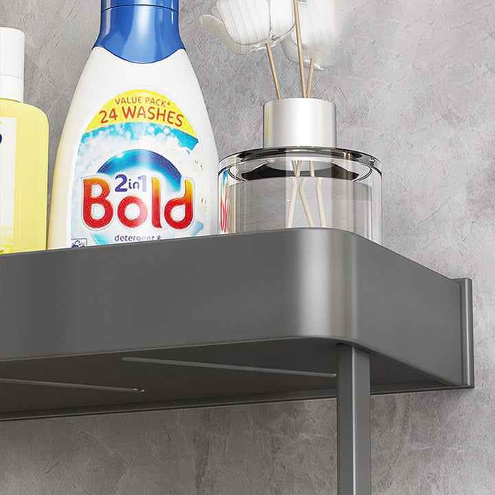 Lisslune | Minimalist Matte Metal Bathroom Accessory Set Modern Bathroom Shelf