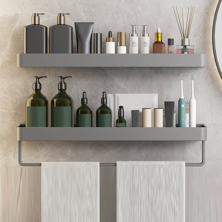 Lisslune | Minimalist Matt Metal Bathroom Accessory Set Modern Bathroom Shelf