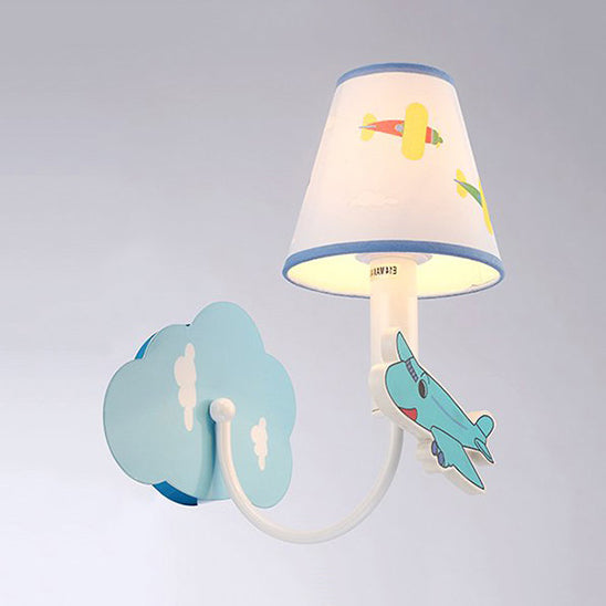Skørter | Empire Shade Children's Room Wall Light Metal One Light Cartoon Wall Lamp with Cute Decoration