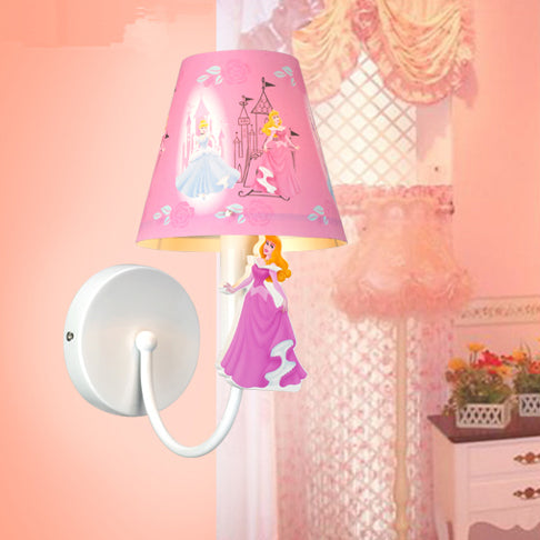 Skørter | Empire Shade Children's Room Wall Light Metal One Light Cartoon Wall Lamp with Cute Decoration