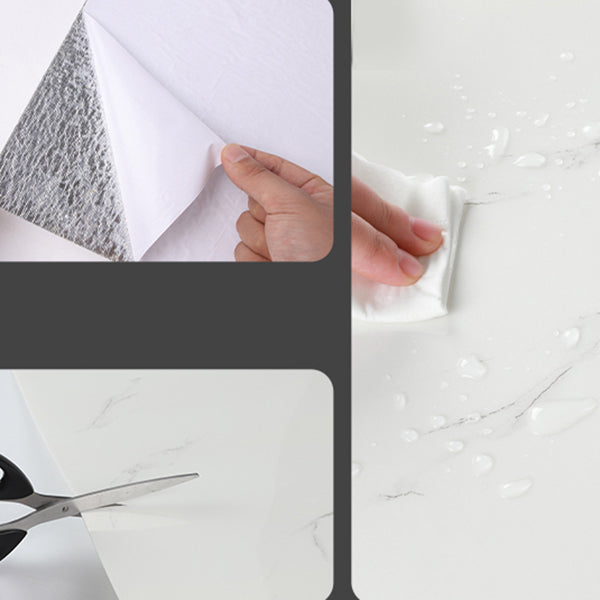 Lisslune | Marbling waterproof PVC tin backing for peeling and attaching interior panels