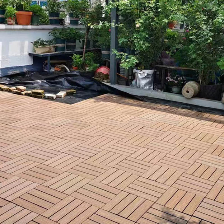 Lisslune | Classic wooden tiles for garden patio flooring to lay