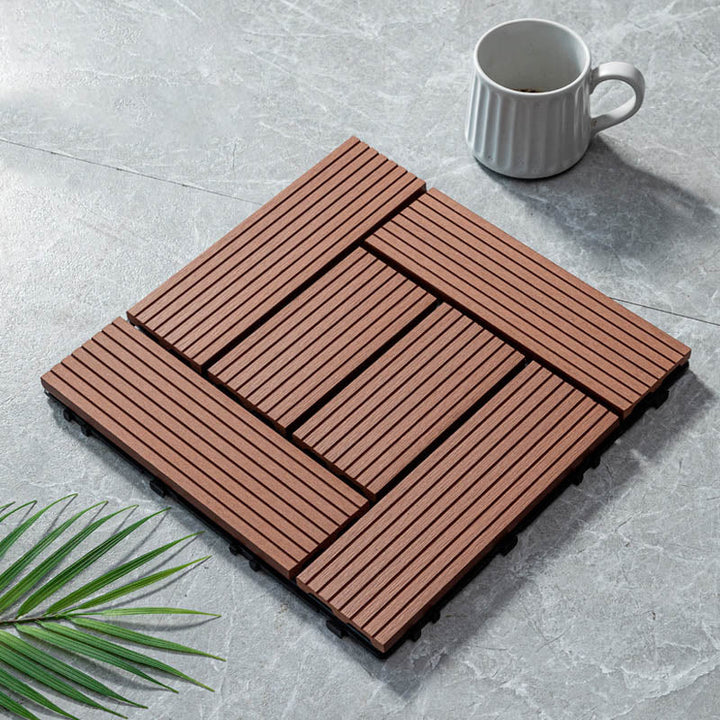 Lisslune | Classic wooden tiles for garden patio flooring to lay