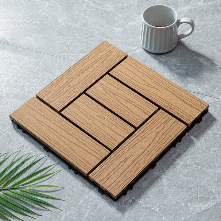 Lisslune | Classic wooden tiles for garden patio flooring to lay