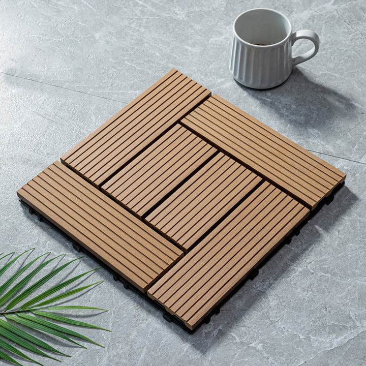 Lisslune | Classic wooden tiles for garden patio flooring to lay