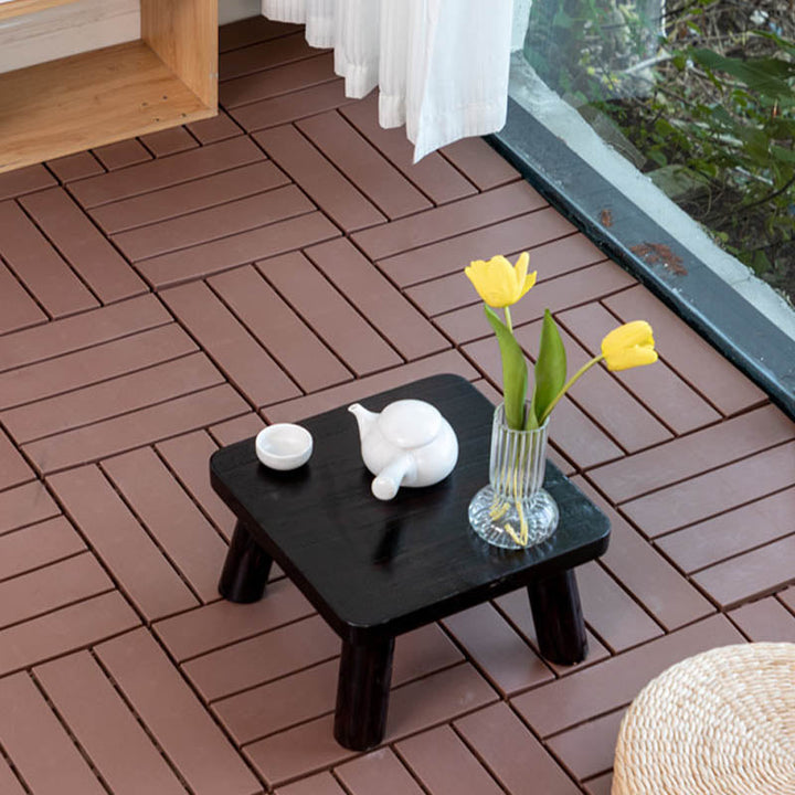 Lisslune | Classic Cover Tile Laying Pattern Wood Outdoor Floor Tile