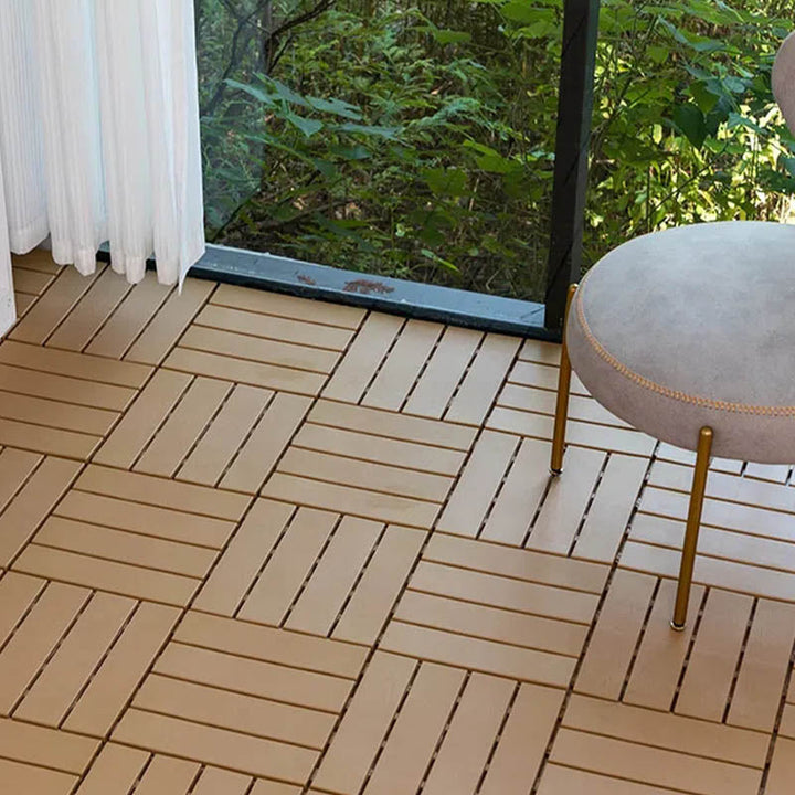 Lisslune | Classic Cover Tile Laying Pattern Wood Outdoor Floor Tile