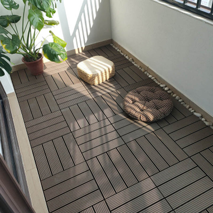 Lisslune | Classic Cover Tile Laying Pattern Wood Outdoor Floor Tile