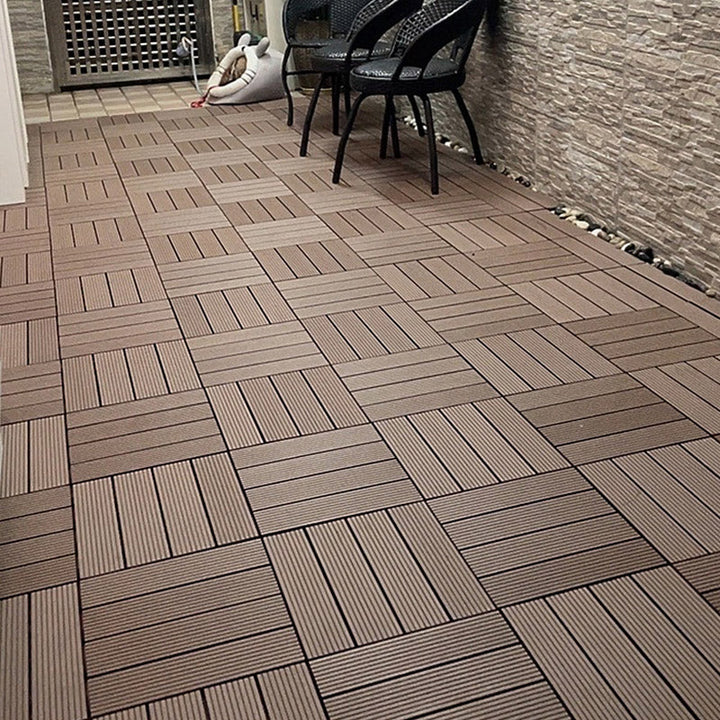Lisslune | Classic Cover Tile Laying Pattern Wood Outdoor Floor Tile