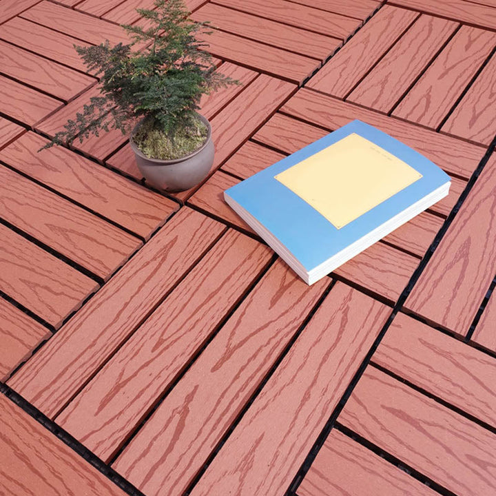 Lisslune | Classic Cover Tile Laying Pattern Wood Outdoor Floor Tile