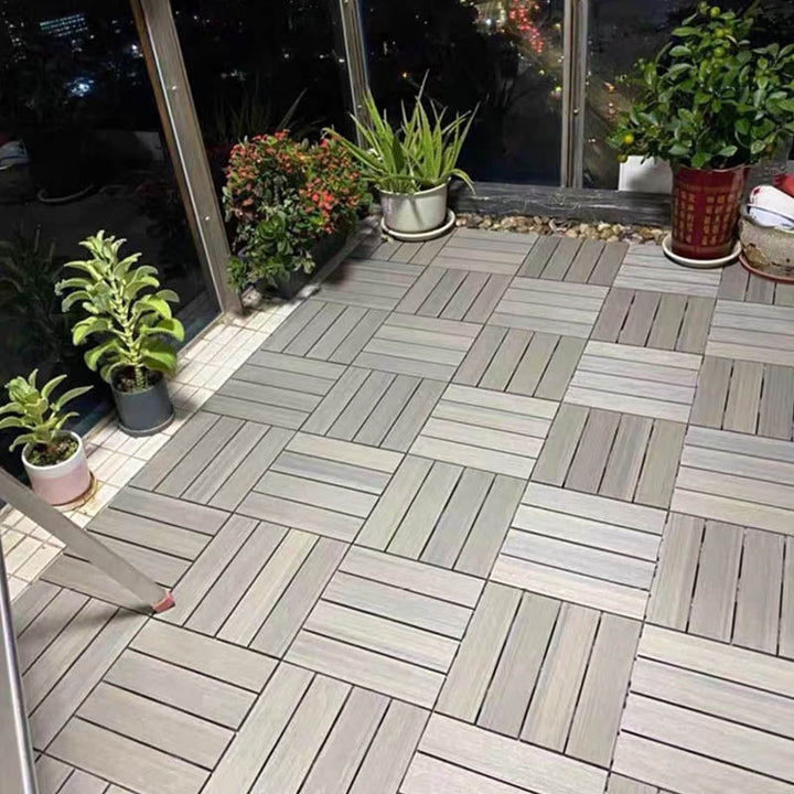Lisslune | Classic Cover Tile Laying Pattern Wood Outdoor Floor Tile