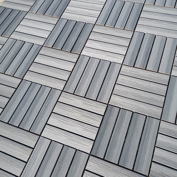 Lisslune | Classic Cover Tile Laying Pattern Wood Outdoor Floor Tile