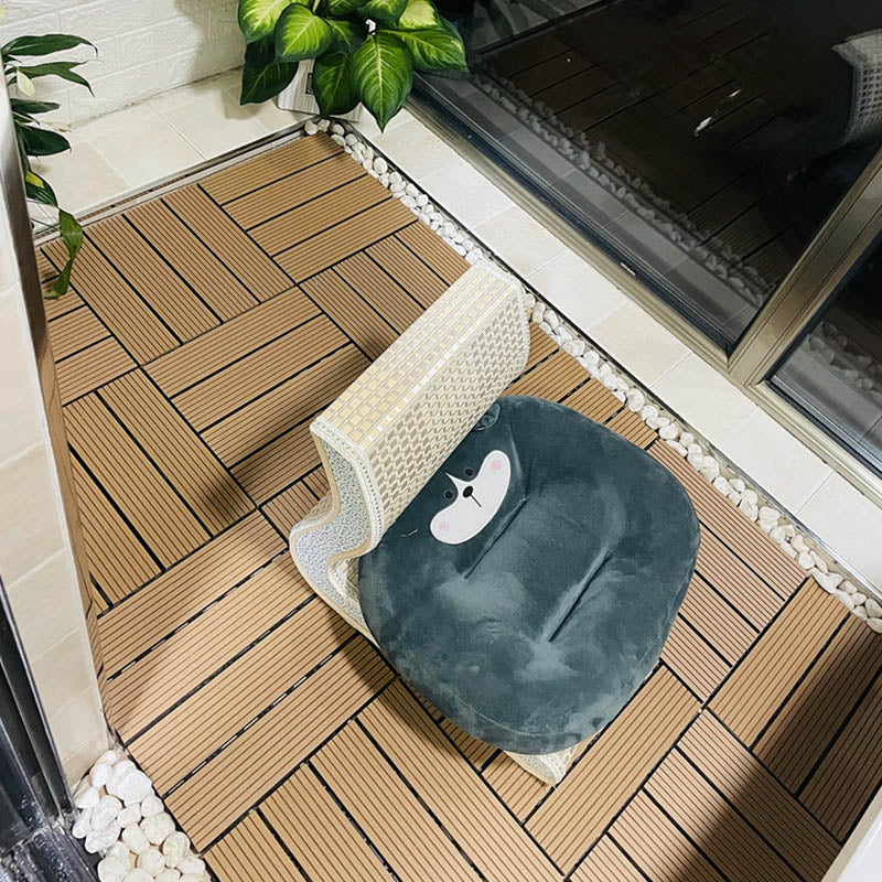 Lisslune | Classic Cover Tile Laying Pattern Wood Outdoor Floor Tile