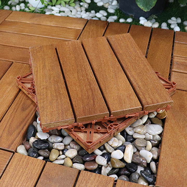 Lisslune | Classic Waterproof Terrace Decking Interlocking Composite Tiles