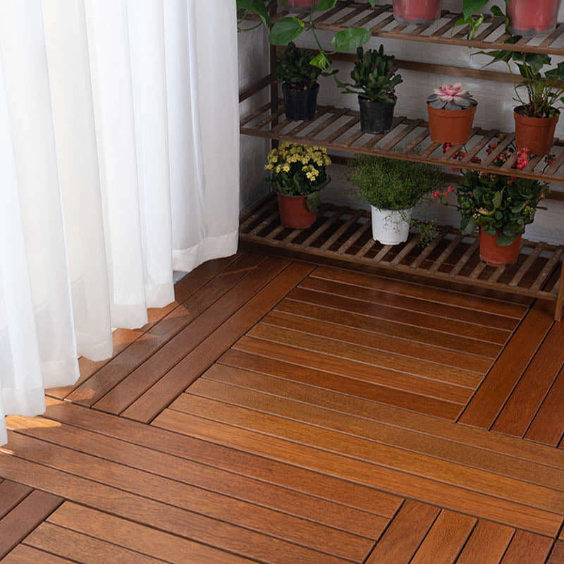 Lisslune | Basic Wood Outdoor Floor Tiles Click Patio Floor Tiles
