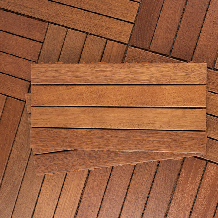 Lisslune | Basic Wood Outdoor Floor Tiles Click Patio Floor Tiles