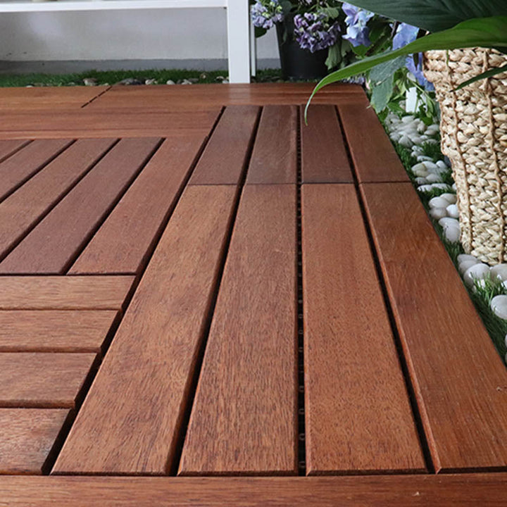 Lisslune | Basic Wood Outdoor Floor Tiles Click Patio Floor Tiles