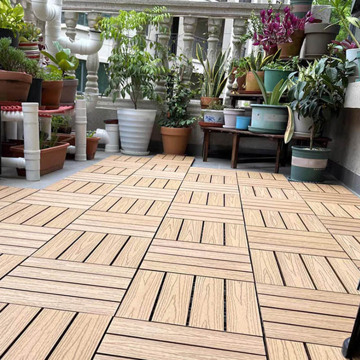 Lisslune | Classic square terrace tiles solid color composite tiles for outdoor use