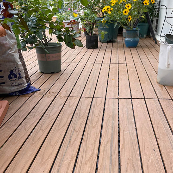 Lisslune | Classic square terrace tiles solid color composite tiles for outdoor use