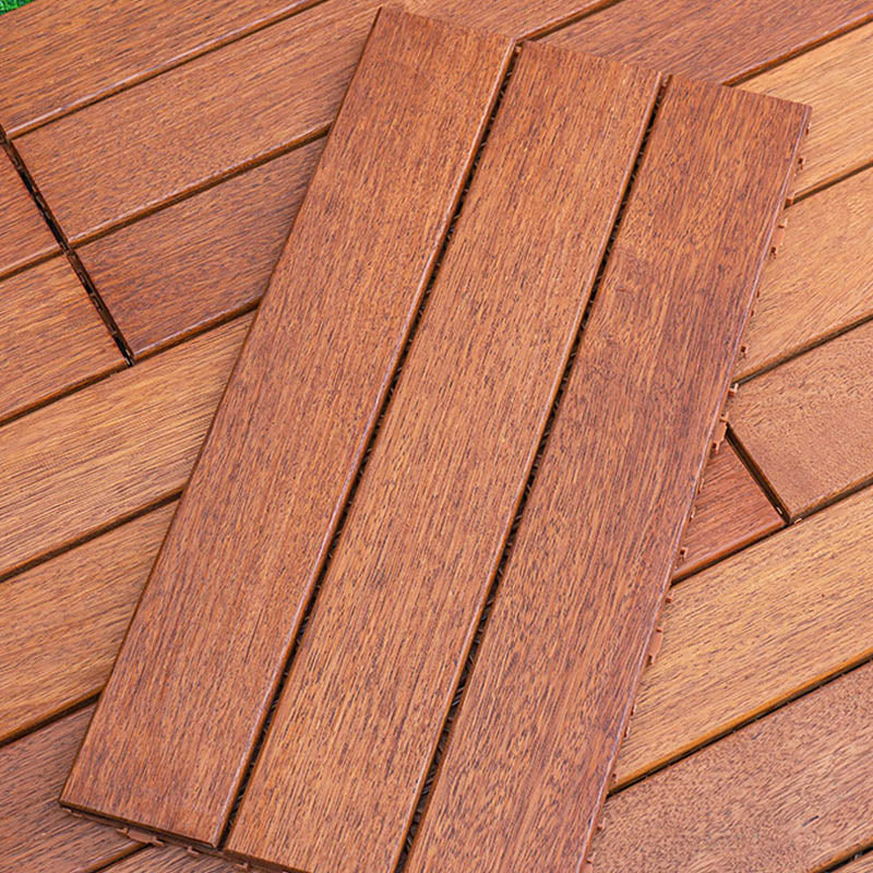 Lisslune | Classic wooden deck tiles connecting composite patio tiles
