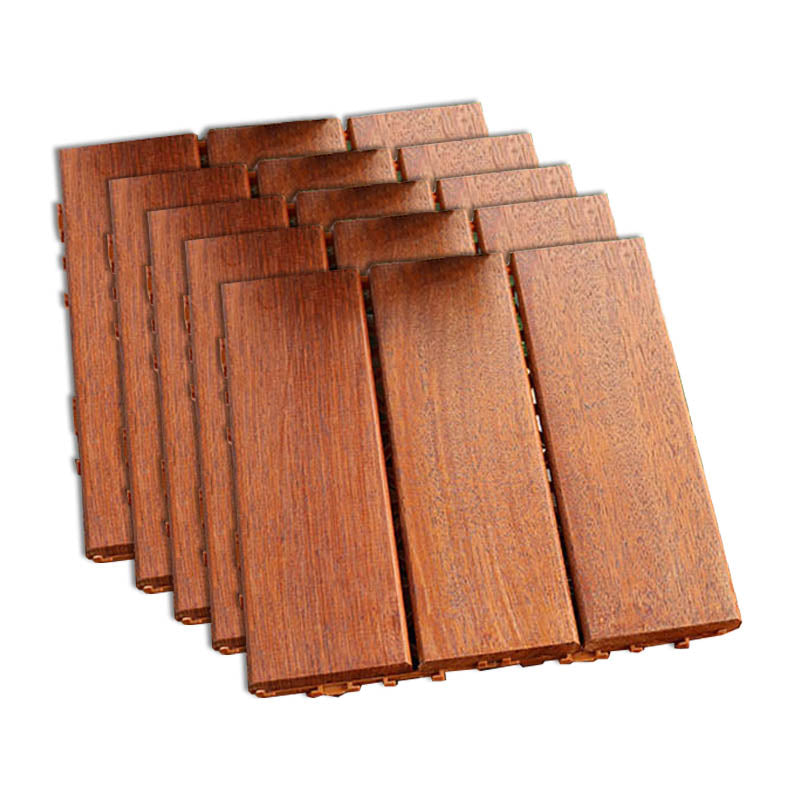 Lisslune | Classic wooden deck tiles connecting composite patio tiles