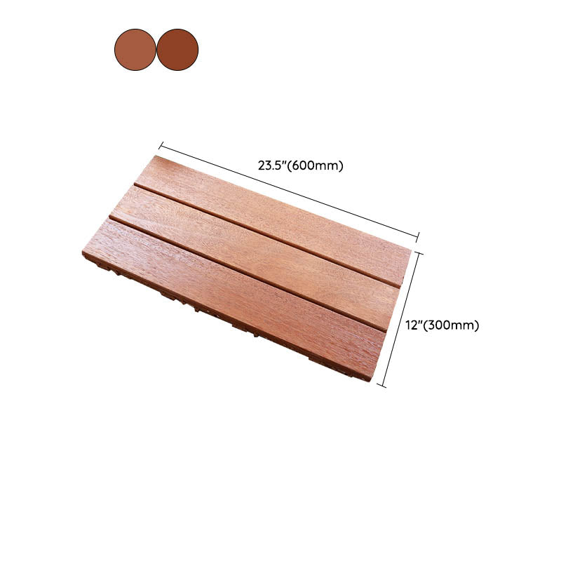 Lisslune | Classic wooden deck tiles connecting composite patio tiles