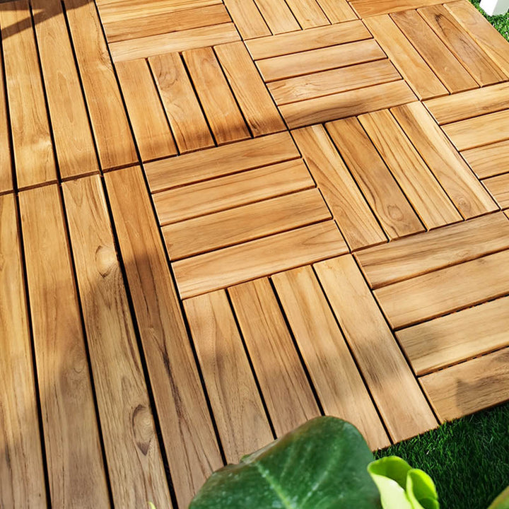 Lisslune | Connected outdoor floor tiles wooden planks