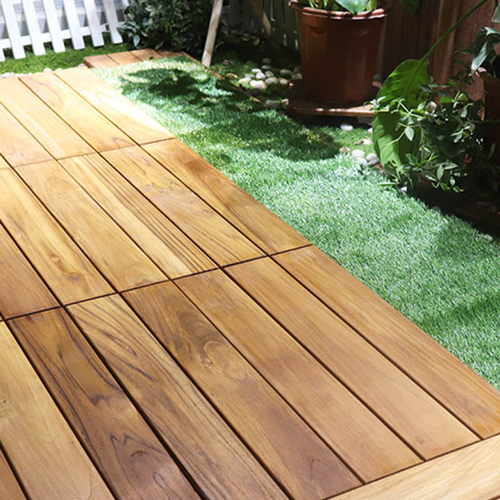 Lisslune | Connected outdoor floor tiles wooden planks
