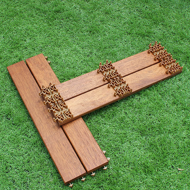 Lisslune | Basic Wood Tile Set Composite Layable Patio Tiles