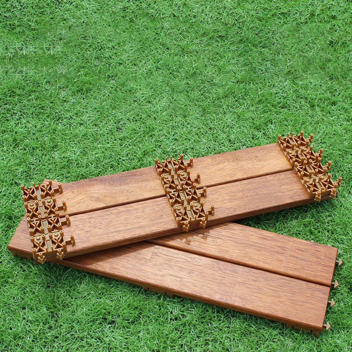 Lisslune | Basic Wood Tile Set Composite Layable Patio Tiles