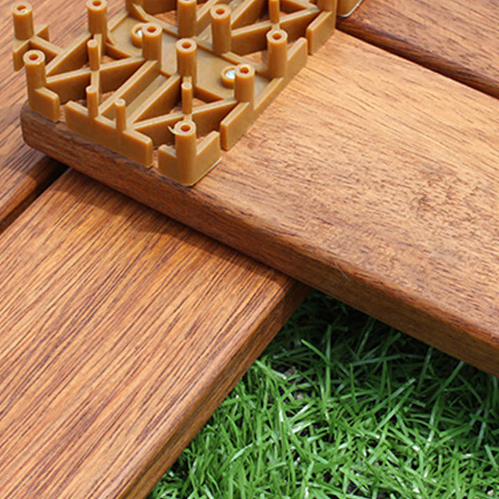Lisslune | Basic Wood Tile Set Composite Layable Patio Tiles