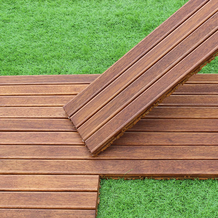 Lisslune | Wood Decking Waterproof Composite Paving Tiles
