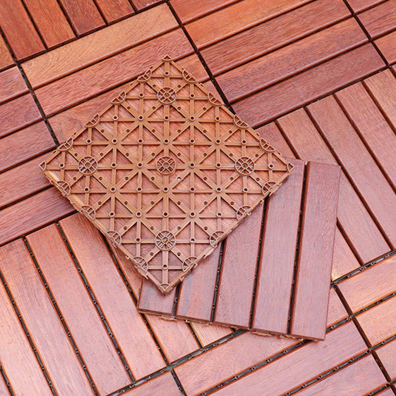 Lisslune | Classic Terrace Decking Natural Wood Waterproof Smooth Outdoor Flooring